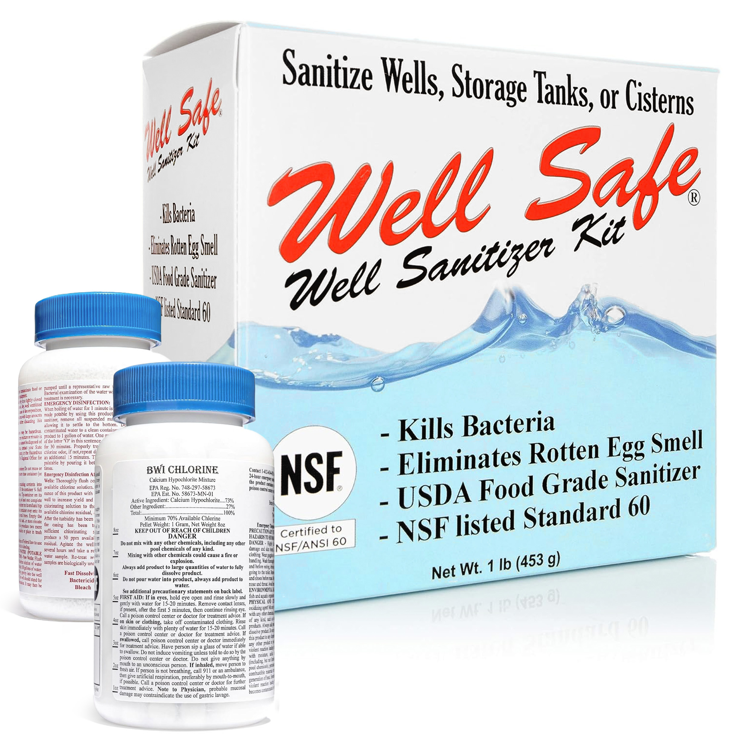 Well Safe kit with two sanitizer bottles
